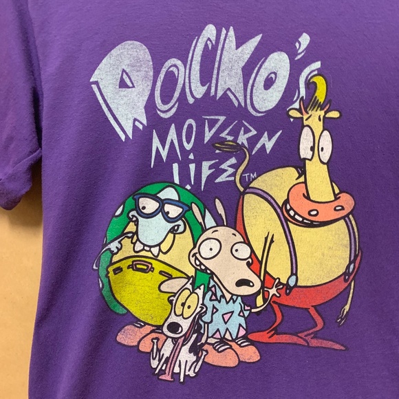 MED Unisex Purple Rocko's Modern Life Tee - Picture 2 of 4